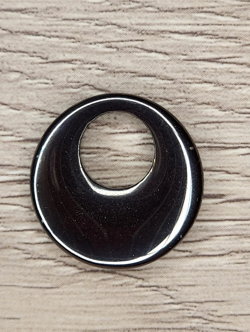Hematite Pendant Black Shiny Sleek